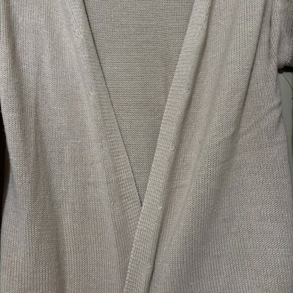 Love For Humanity Womens Beige Tan Cream Sweater Open Front Cardigan Small - Picture 3 of 6